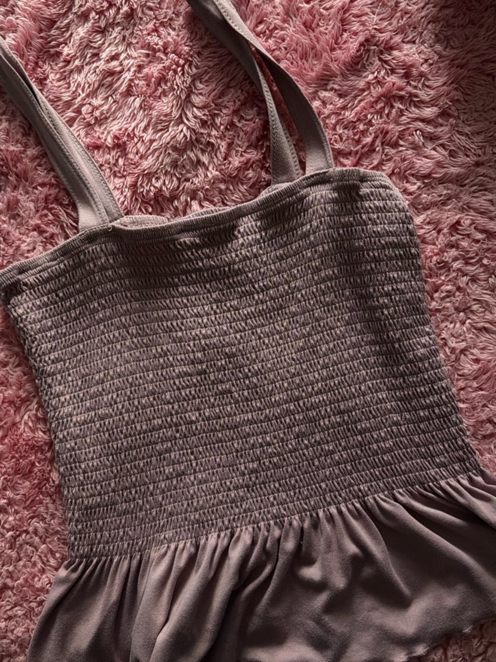 Women’s Smocked Tank Top in Mauve